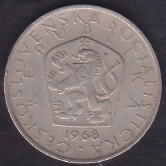 Çekoslovakya 5 Korun 1968