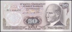 6.Emisyon 1.Tertip 50 Lira H12 098400 Çil