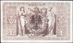 Almanya 1000 Mark 1910  Çok Çok Temiz - Çilaltı  7 Rakam (R46b)