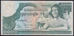 Kamboçya 1000 Riel 1973 - 1975 Çil Pick 17