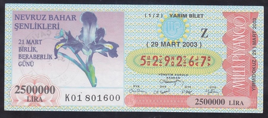 2003 29 MART YARIM BİLET