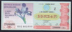 2003 29 MART YARIM BİLET