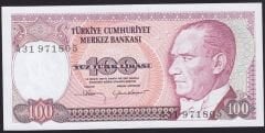 7.Emisyon 1.Tertip 100 Lira A31 971805 Çil