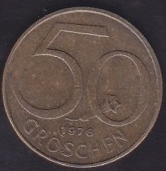 AVUSTURYA 50 GROSCHEN 1976 ÇOK TEMİZ
