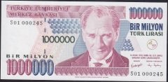 7.EMİSYON 3.TERTİP 1 000 000 LİRA S01 000245 ÇİLALTI ÇİL İLK BİNDE
