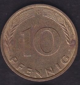 Almanya 10 Pfennig 1982 G
