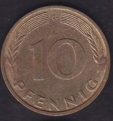 Almanya 10 Pfennig 1982 G