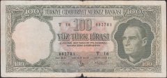 5.Emisyon 4.Tertip 100 Lira T16 082781 Temiz