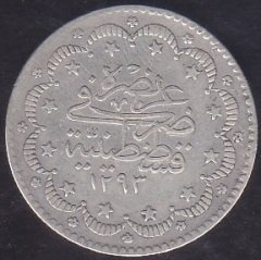 1293 / 11 ABDULHAMİT 5 KURUŞ GÜMÜŞ