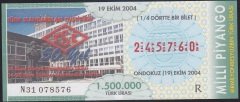 2004 19 EKİM ÇEYREK BİLET R SERİSİ