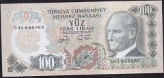 6.Emisyon 2.Tertip 100 Lira G90 846086 Çok Çok Temiz