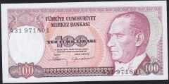 7.Emisyon 1.Tertip 100 Lira A31 971801 Çil