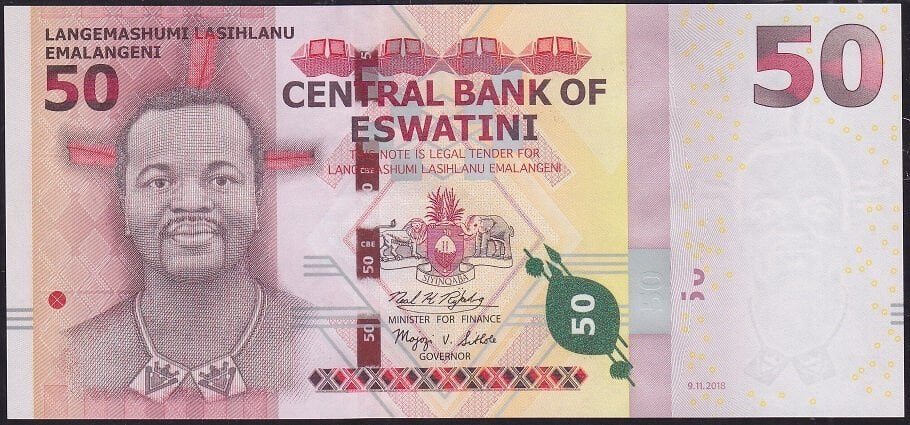 Eswatini 50 Emalangeni 2018 Çil