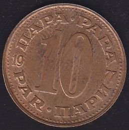 Yugoslavya 10 Para 1977