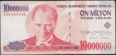7.Emisyon 10 000 000 Lira C25 805786 Çok Temiz