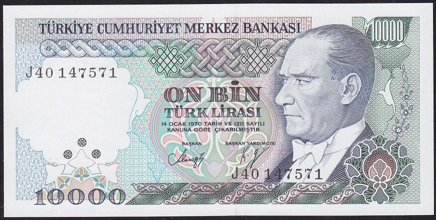 7.Emisyon 4.Tertip 10.000 J40 147571 Çil