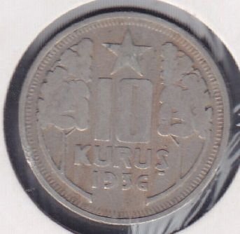 1936 Yılı 10 Kuruş
