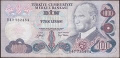 6.EMİSYON 2.TERTİP 1000 LİRA D47 732464 ÇOK TEMİZ +