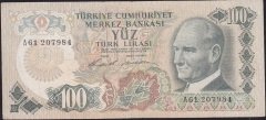 6.Emisyon 1.Tertip 100 Lira A61 207984 Çok Temiz