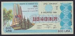 1984 9 AĞUSTOS TAM BİLET T SERİSİ
