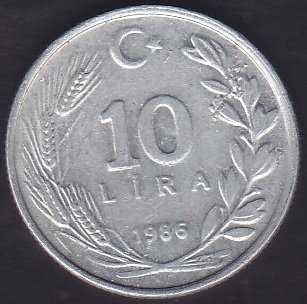 1986 YILI 10 LİRA