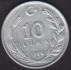 1986 YILI 10 LİRA