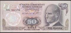 6.Emisyon 1.Tertip 50 Lira G51 300158 Çok Çok Temiz+