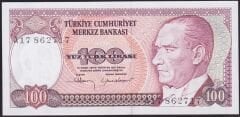 7.Emisyon 1.Tertip 100 Lira A17 862717 Çil