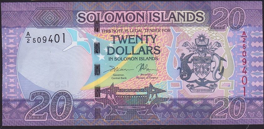 Solomon Adası 20 Dolar 2017 Çil