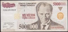 7.Emisyon 5 000 000 Lira I28 072787 Çok Temiz+