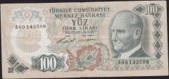 6.Emisyon 1.Tertip 100 Lira A60 143508 Çok Temiz