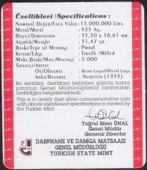 Hatıra Para Sertifikası - Türkiye Cumhuriyeti 80.Yıl 2003