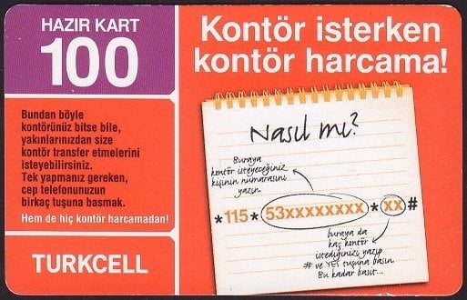 Turkcell Hazır Kart 100 Kontör 2009
