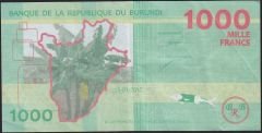 Burundi 1000 Frank 2015 Çok Temiz+