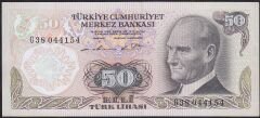 6.Emisyon 1.Tertip 50 Lira G38 044154 Çilaltı