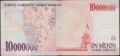 7.Emisyon 10 000 000 Lira C22 542910 Çok Temiz
