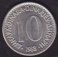 Yugoslavya 10 Dinar 1988