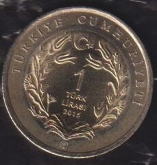 2015 Yılı 1 Lira Anadolu Yaban Koyunu Hatıra Para Hafif Kararma var