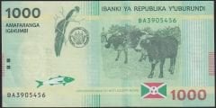 Burundi 1000 Frank 2015 Çok Çok Temiz+