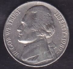 Amerika 5 Cent 1989 P