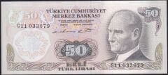 6.Emisyon 1.Tertip 50 Lira G11 033079 Çil