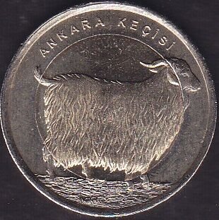 2015 Yılı 1 Lira Ankara Keçisi Hatıra Para Kararma var