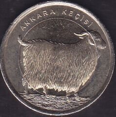 2015 Yılı 1 Lira Ankara Keçisi Hatıra Para Kararma var