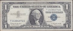 Amerika 1 Dolar 1957B Çok Temiz Silver Sertifika Mavi Mühür