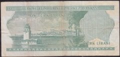 6.Emisyon 1.Tertip 10 Lira F11 121680 Çok Temiz