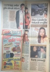 2001 HÜRRİYET GAZETESİ ÖN SAYFA MÜSLÜM GÜRSES