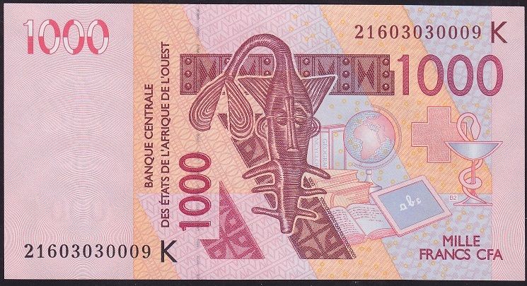 Batı Afrika 1000 Frank 2023 Çil Senegal Pick 715K