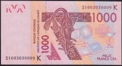 Batı Afrika 1000 Frank 2023 Çil Senegal Pick 715K