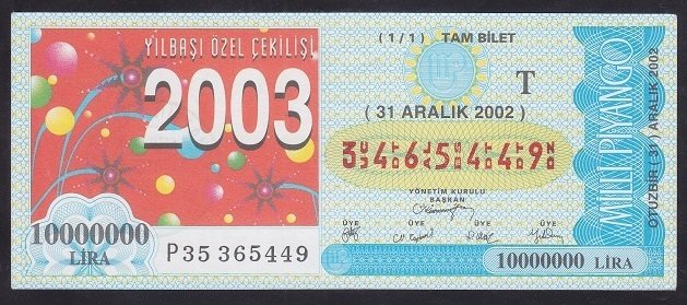 2002 31 ARALIK TAM BİLET
