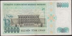 7.Emisyon 1.Tertip 50000 Lira B78 868258 Çok Temiz+